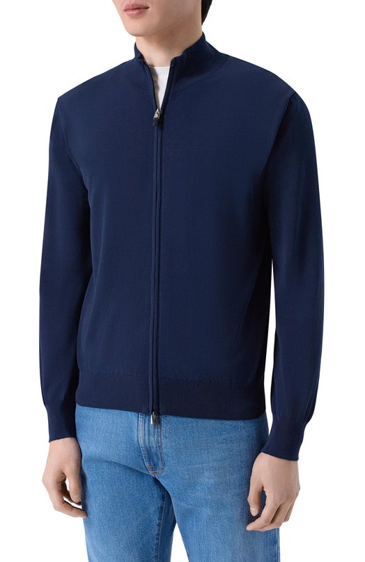 Хлопковый кардиган Canali C0022/MK02459_001 Синий  C0022/MK02459_001 Фото 3