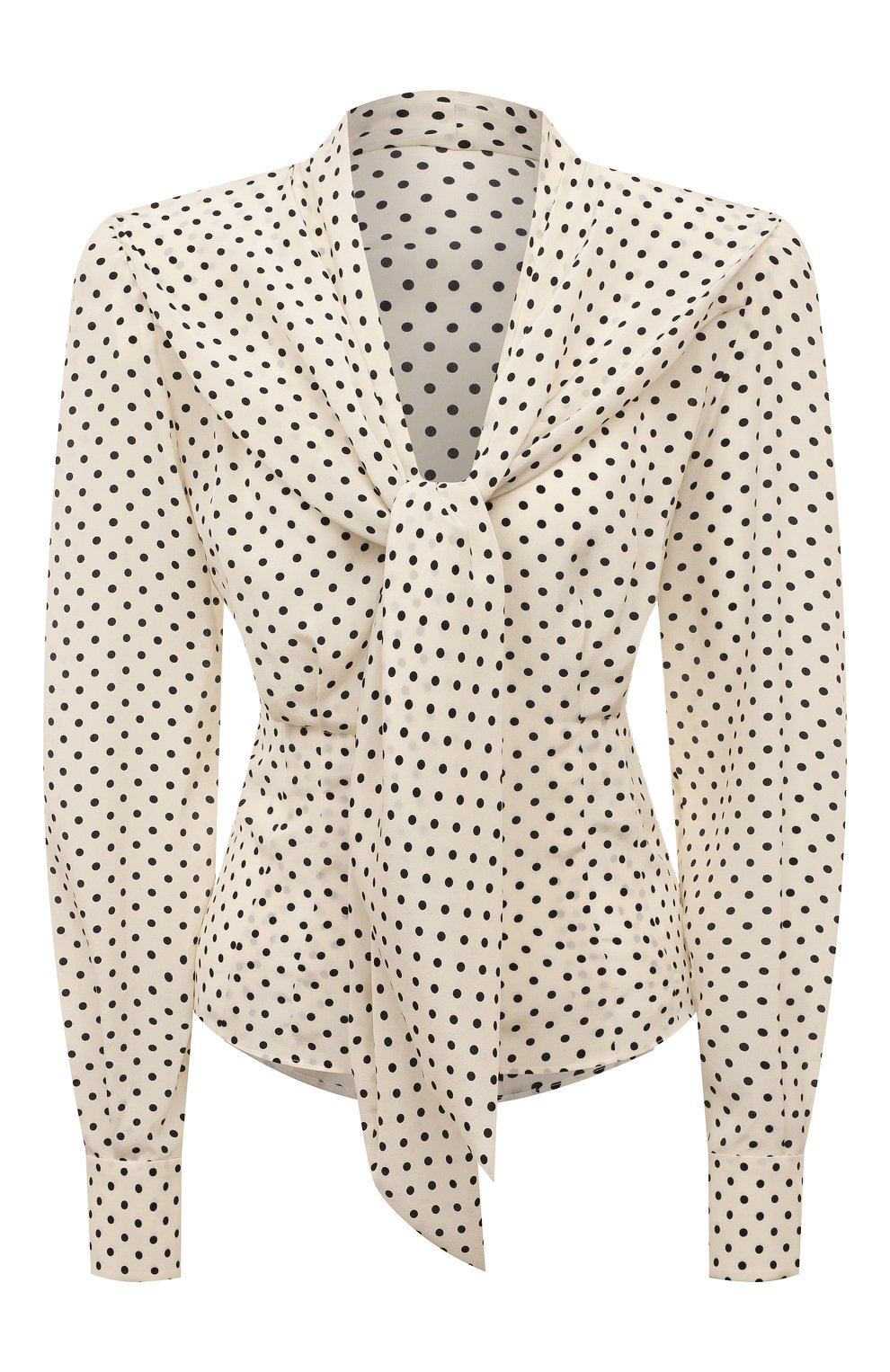 Шелковая блузка DOLCE & GABBANA молочного цвета по цене 105500 руб., арт. F5L52T/FS14L/0UTLET AW22-23, фото 1 Шелковая блузка DOLCE & GABBANA, арт. F5L52T/FS14L/0UTLET AW22-23, фото 1