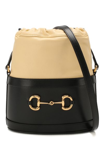 Сумка 1955 horsebit GUCCI черно-белого цвета по цене 243360 руб., арт. 602118/1DBLG, фото 5 Сумка 1955 horsebit GUCCI, арт. 602118/1DBLG, фото 5