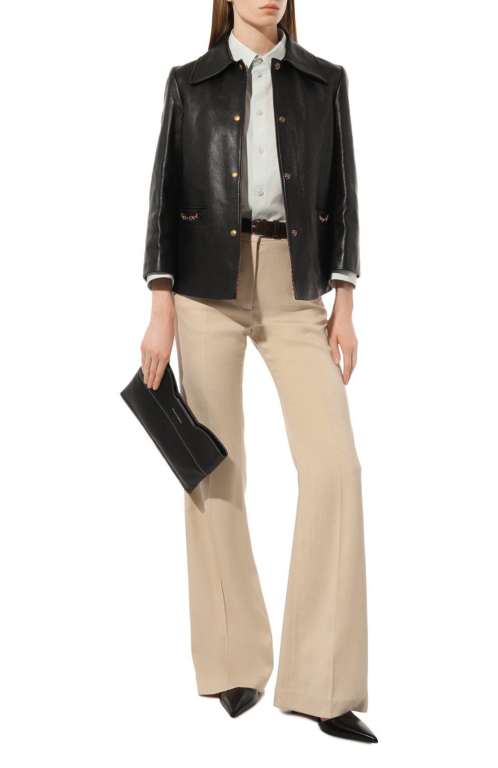 Клатч the bow ALEXANDER MCQUEEN, арт. 731175 1BLCA, фото 6