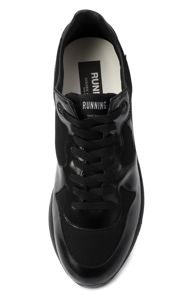 Мужские комбинированные кроссовки running sole GOLDEN GOOSE DELUXE BRAND черного цвета, арт. GMF00126.F006878 | Фото 6 (Материал внешний: Текстиль, Натуральная кожа; Материал внутренний: Текстиль; Подошва: Массивная; Стили: Классический; Кросс-КТ: Низкие; Материал утеплителя: Без утеплителя)