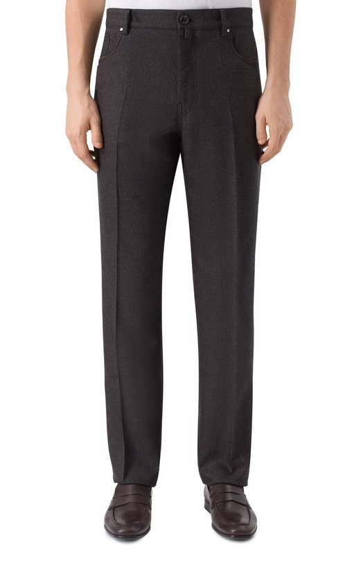 Брюки из шерсти и кашемира Berwich M0RELL0 5TALC 19/FA1224X Коричневый  M0RELL0 5TALC 19/FA1224X Фото 3