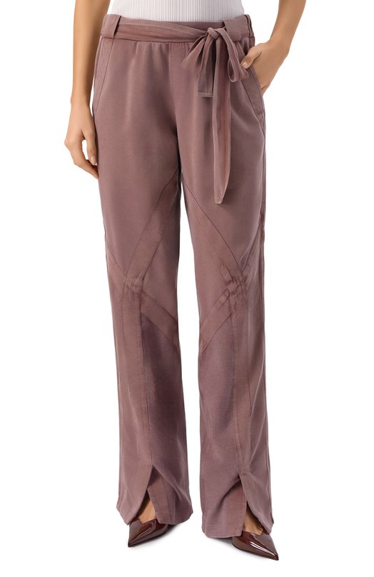 Хлопковые брюки The Attico 260WCP00292/JJF006AA Коричневый  260WCP00292/JJF006AA Фото 3