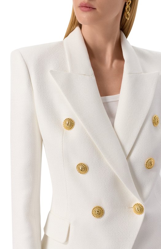 Жакет из вискозы Balmain EF1SI505/VF21 Белый  EF1SI505/VF21 Фото 5