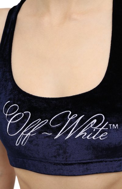 Топ из вискозы OFF-WHITE синего цвета по цене 23900 руб., арт. 0WV0023F20FAB0014501, фото 5 Топ из вискозы OFF-WHITE, арт. 0WV0023F20FAB0014501, фото 5