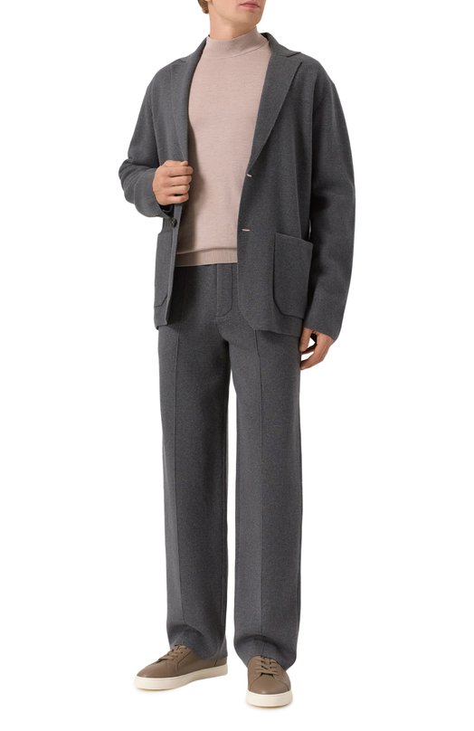 Брюки из шерсти и хлопка 12 STOREEZ 133537 Серый  133537 Фото 2