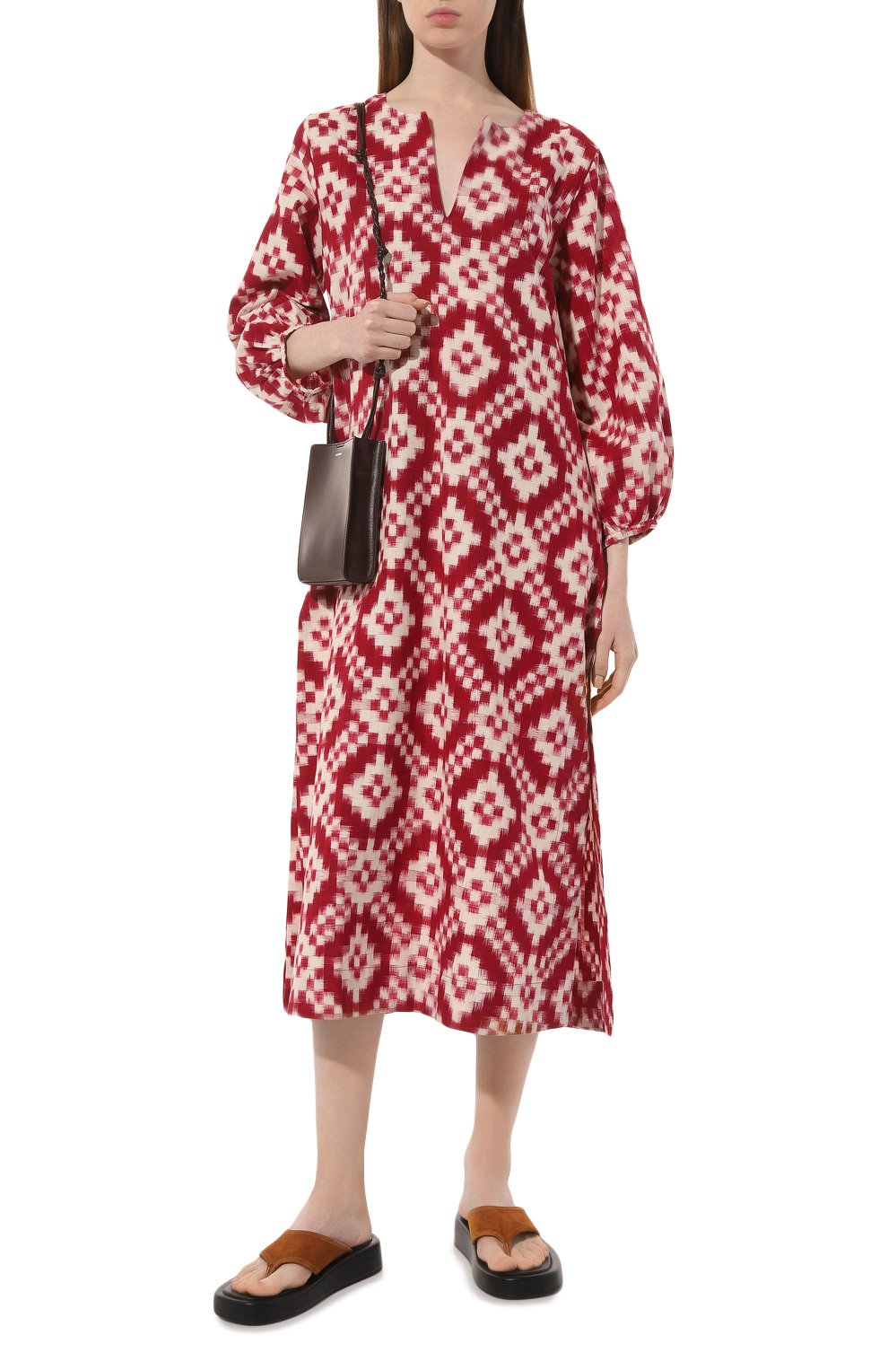 Хлопковая туника KLEED LOUNGEWEAR, арт. D0RCAS RED KAFTAN, фото 2