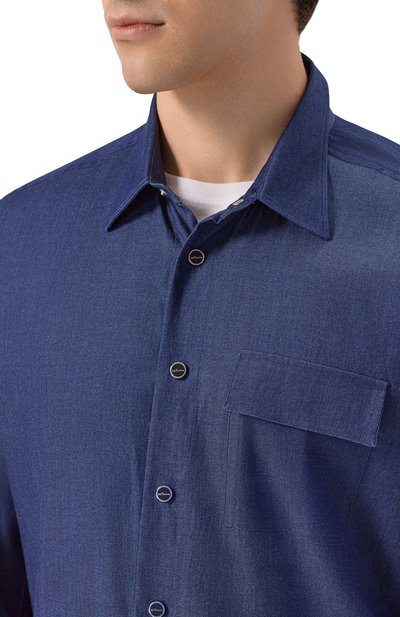 Хлопковая рубашка KITON, арт. UMCBUBAH09696, фото 5