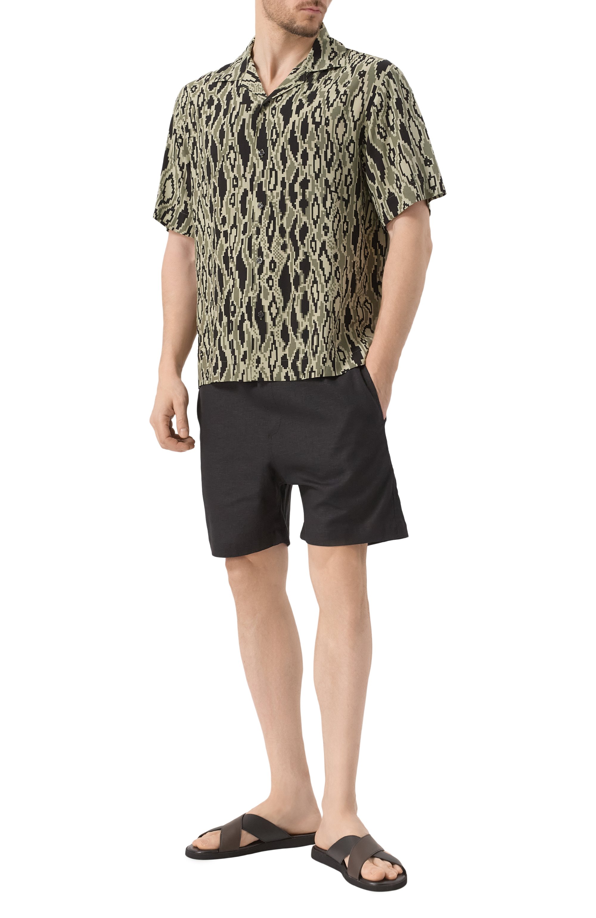 Шорты изо льна и вискозы HINNOMINATE, арт. HMABM01350, фото 2