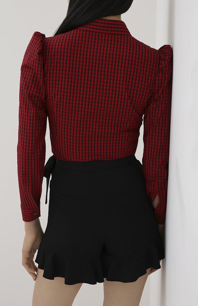 Хлопковая рубашка REDVALENTINO красного цвета по цене 30850 руб., арт. UR3ABD90/55Y, фото 4 Хлопковая рубашка REDVALENTINO, арт. UR3ABD90/55Y, фото 4