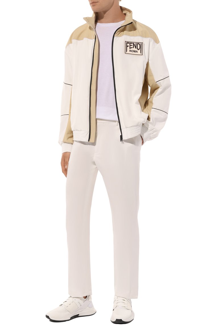 Мужские комбинированные кроссовки jago TOM FORD белого цвета, арт. J1100-T0F001 | Фото 2 (Материал внешний: Текстиль; Материал внутренний: Натуральная кожа; Материал утеплителя: Без утеплителя; Стили: Классический; Нос: Не проставлено; Региональные ограничения белый список (Axapta Mercury): Не проставлено; Кросс-КТ: Низкие)