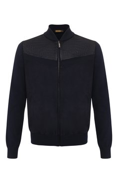 Кардиган с отделкой из кожи аллигатора ZILLI, арт. MBT-BL235-ZILC1/ML02/AMIS, фото 1