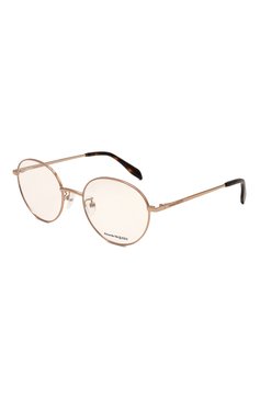Женские оправа ALEXANDER MCQUEEN золотого цвета, арт. AM0369 003 | Фото 1 (Тип очков: Оправа; Материал: Металл; Нос: Не проставлено; Региональные ограничения белый список (Axapta Mercury): Не проставлено; Оптика Гендер: оптика-женское; Очки форма: Круглые)