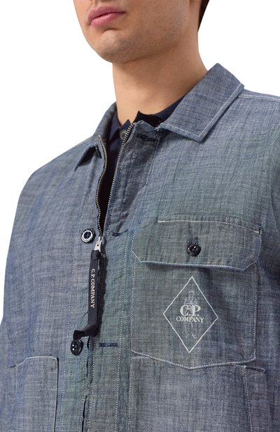 Хлопковая куртка-рубашка C.P. COMPANY, арт. 20CMSH195A/110065W, фото 5