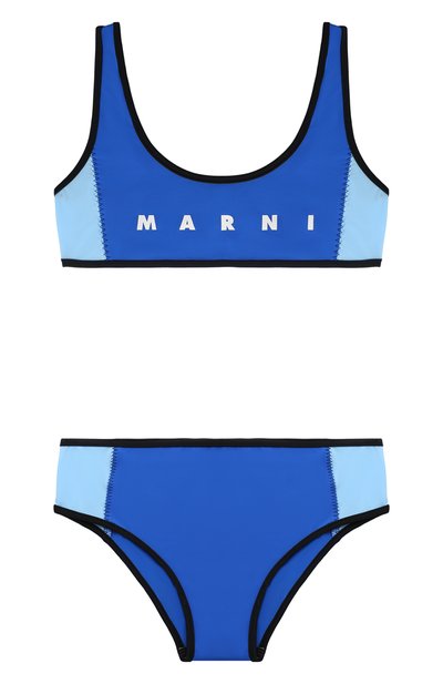 Раздельный купальник MARNI синего цвета по цене 9635 руб., арт. M01050/M00M2, фото 1 Раздельный купальник MARNI, арт. M01050/M00M2, фото 1