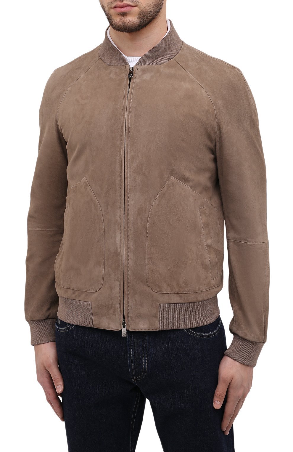Замшевый бомбер CORNELIANI, арт. 89L5A6-2120115/00, фото 3