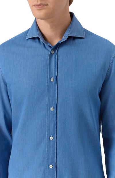 Джинсовая рубашка BRUNELLO CUCINELLI, арт. MR6831718, фото 5