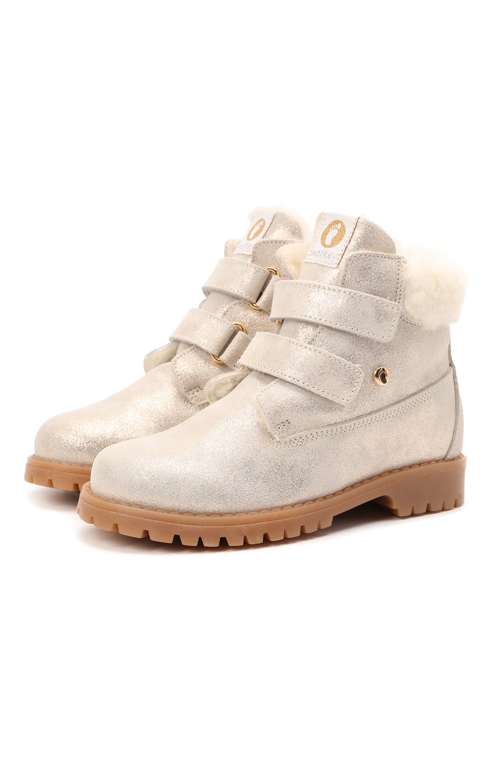 Кожаные ботинки с меховой отделкой WALKEY, арт. Y1A4-40140-0419/25-29, фото 1