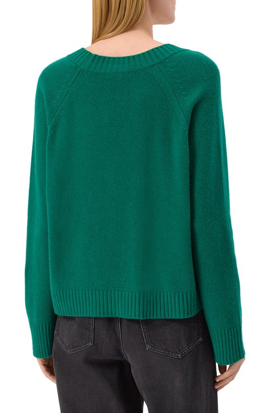 Кардиган из шерсти вискозы Weekend Max Mara MESSINA Зелёный  MESSINA Фото 4