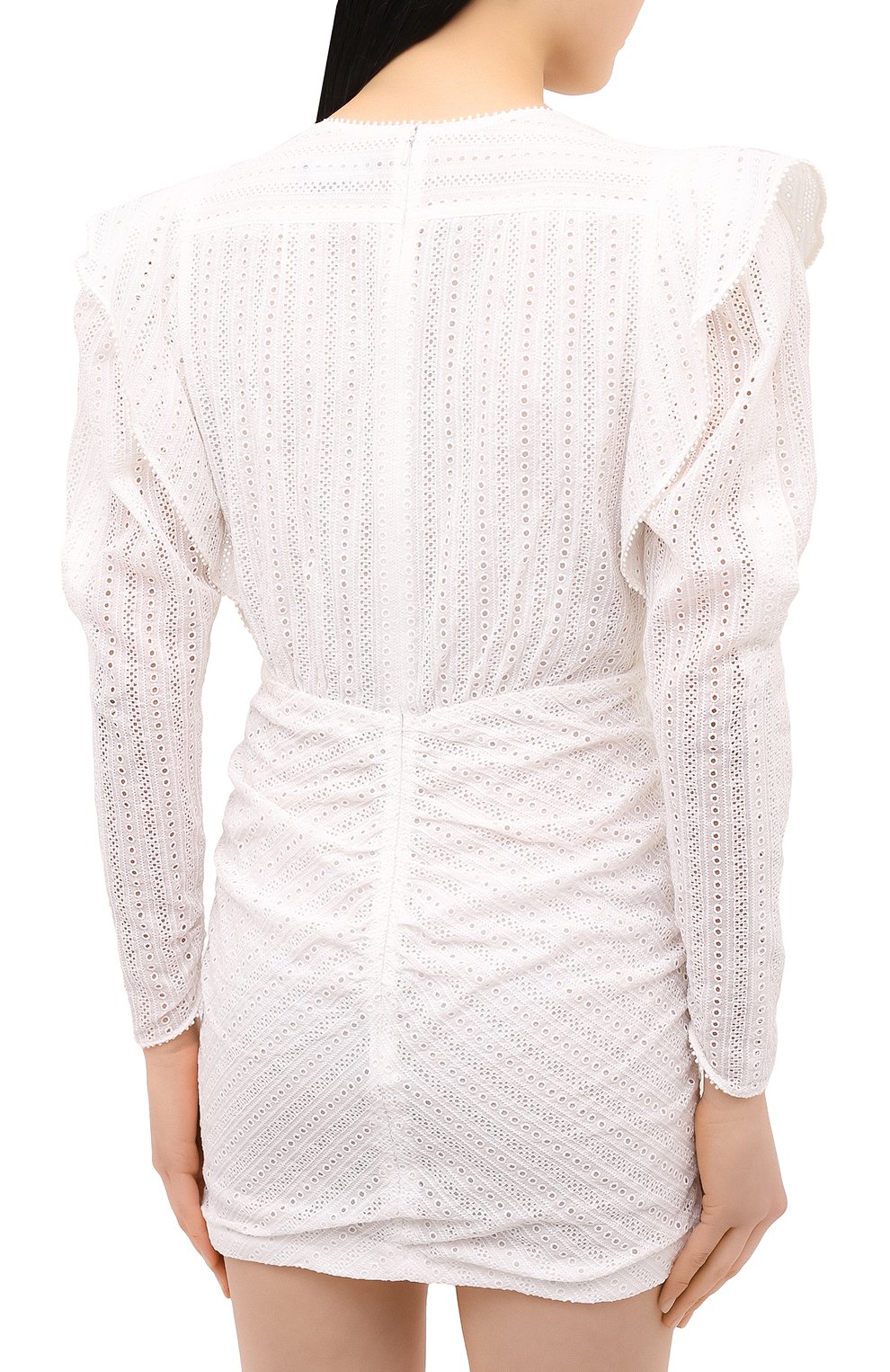 Хлопковое платье ISABEL MARANT белого цвета по цене 94450 руб., арт. R01919-21P024I/GETYA, фото 4 Хлопковое платье ISABEL MARANT, арт. R01919-21P024I/GETYA, фото 4