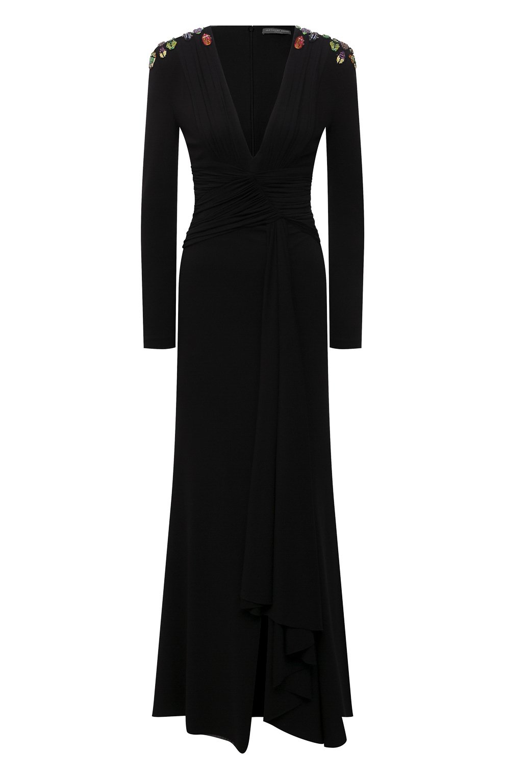 Платье из вискозы ALEXANDER MCQUEEN черного цвета по цене 960500 руб., арт. 541468/QLL01, фото 1 Платье из вискозы ALEXANDER MCQUEEN, арт. 541468/QLL01, фото 1