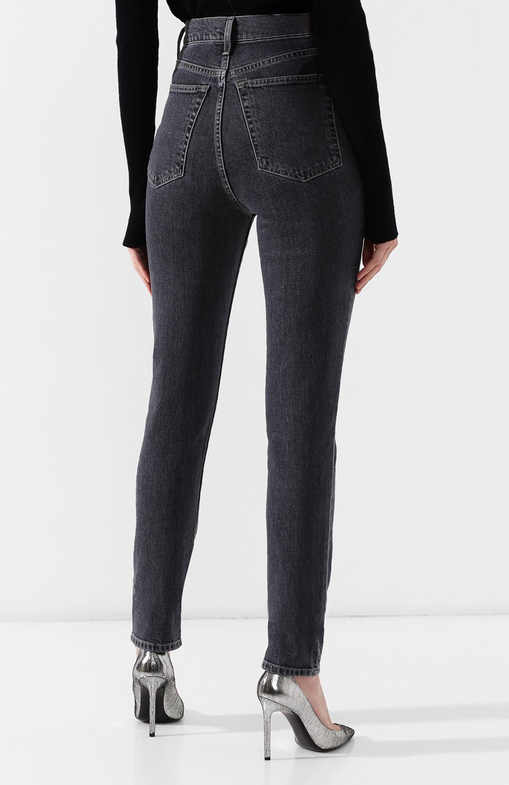 Джинсы HELMUT LANG темно-серого цвета по цене 19650 руб., арт. J05DW203, фото 4 Джинсы HELMUT LANG, арт. J05DW203, фото 4