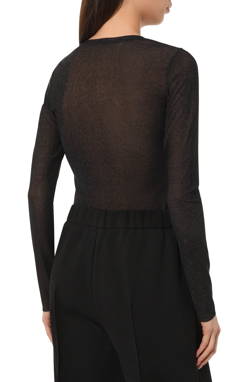 Топ LES BENJAMINS черного цвета по цене 13050 руб., арт. LB22FWGASFULS-005, фото 4 Топ LES BENJAMINS, арт. LB22FWGASFULS-005, фото 4