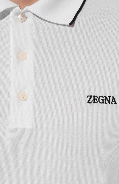 Хлопковое поло ZEGNA, арт. E7358A5/B746, фото 5