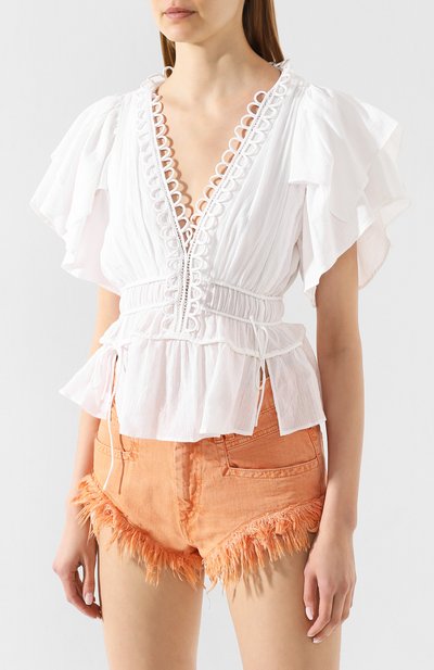 Хлопковая блузка ISABEL MARANT, арт. HT1739-20E021I/YEMILA, фото 3