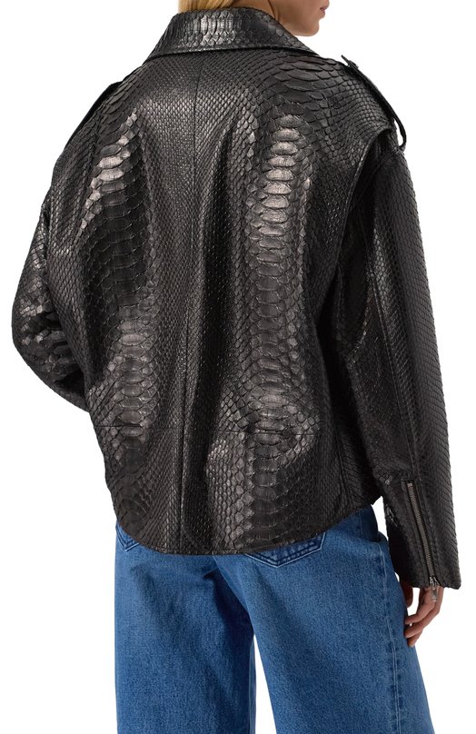 Куртка из кожи питона MVST EXBCK-Y298-2/YLN001 Чёрный  EXBCK-Y298-2/YLN001 Фото 4