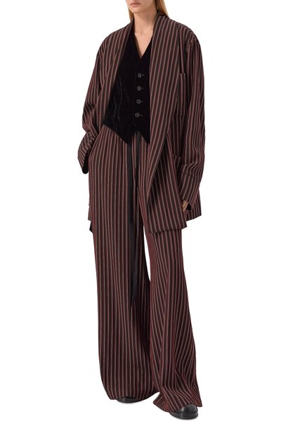 Жакет из вискозы и хлопка ANN DEMEULEMEESTER коричневого цвета по цене 207500 руб., арт. B0014257/FA748, фото 2 Жакет из вискозы и хлопка ANN DEMEULEMEESTER, арт. B0014257/FA748, фото 2