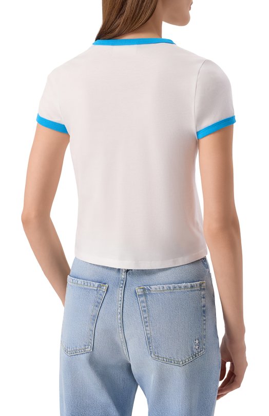 Хлопковая футболка MC2 Saint Barth STBW EMILIE STRING/06679H Белый  STBW EMILIE STRING/06679H Фото 4