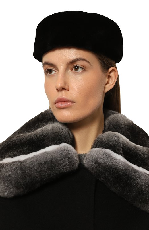 Шапка-таблетка Синтия из меха норки FurLand 0239900150322600576 Чёрный  0239900150322600576 Фото 2