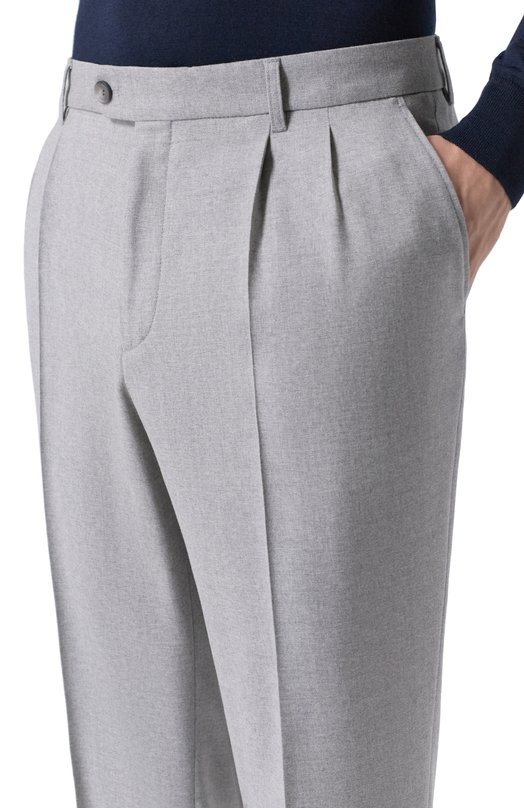 Шерстяные брюки BOSS 50556700 Серый  50556700 Фото 5