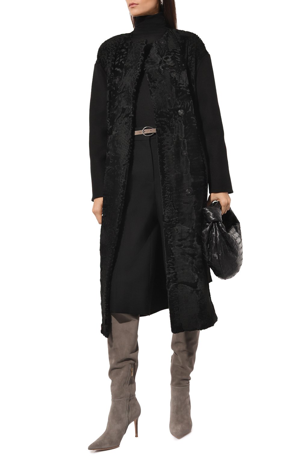 Кашемировое пальто с отделкой из каракуля MVST, арт. FTBPL-Y291SW/LC1597, фото 2