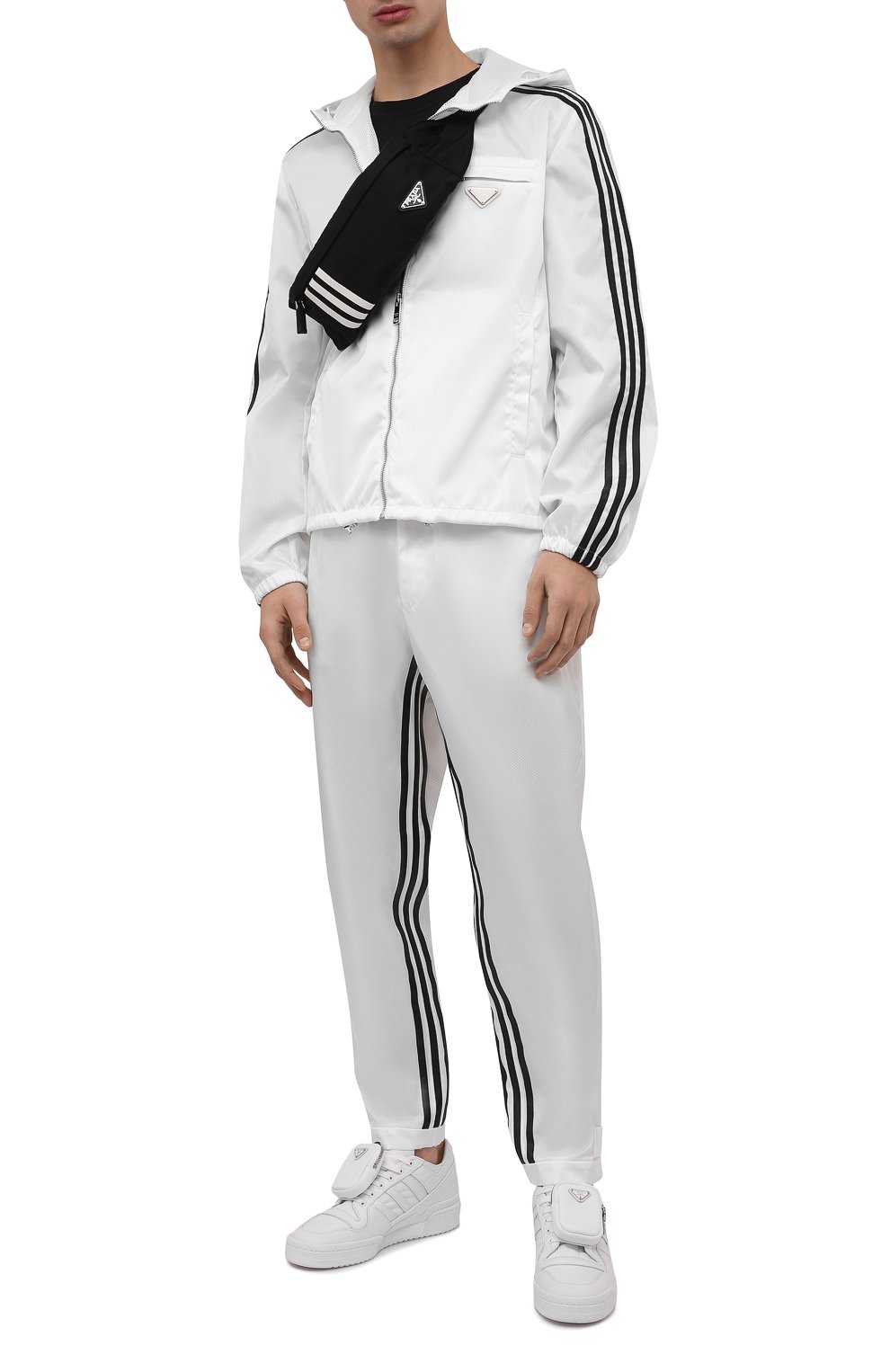 Комбинированные кеды adidas for prada re-nylon PRADA белого цвета по цене 67000 руб., арт. 2EG390-3LJX-F01CD, фото 4 Комбинированные кеды adidas for prada re-nylon PRADA, арт. 2EG390-3LJX-F01CD, фото 4