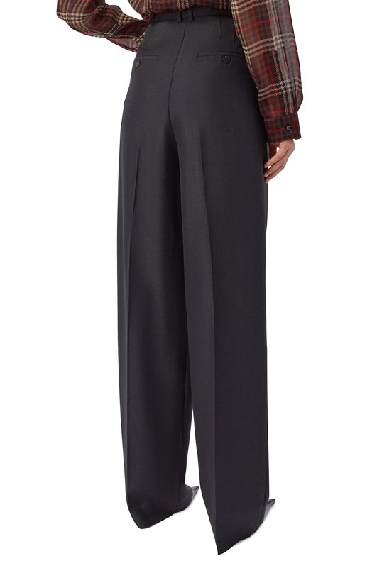 Шерстяные брюки Saint Laurent 854457/Y5J50 Чёрный  854457/Y5J50 Фото 4