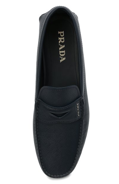 Кожаные мокасины PRADA синего цвета по цене 77000 руб., арт. 2DD158-053-F0216-U00I, фото 5 Кожаные мокасины PRADA, арт. 2DD158-053-F0216-U00I, фото 5