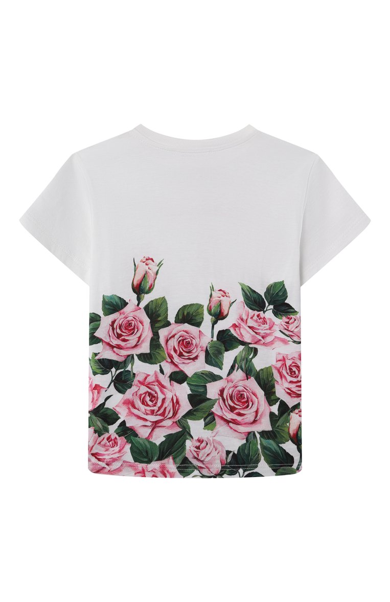 Детский хлопковая футболка DOLCE & GABBANA разноцветного цвета, арт. L2JTIT/II7GI | Фото 2 (Нос: Не проставлено; Кросс-КТ НВ: Футболка; Материал внешний: Хлопок; Автоматизация состава: Проставлено; Ростовка одежда: 3 мес | 62 см, 24 мес | 92 см, 6 мес | 68 см, 9 мес | 74 см, 12 мес | 80 см, 18 мес | 86 см)