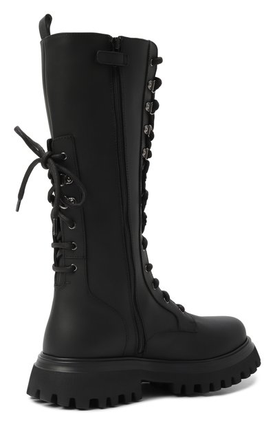 Кожаные ботинки DOLCE & GABBANA черного цвета по цене 86550 руб., арт. D11342/A6379/37-39, фото 3 Кожаные ботинки DOLCE & GABBANA, арт. D11342/A6379/37-39, фото 3