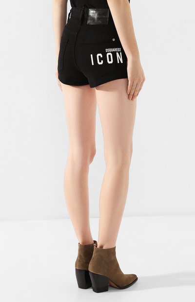 Джинсовые шорты DSQUARED2 черного цвета по цене 37750 руб., арт. S80MU0002/S39781, фото 4 Джинсовые шорты DSQUARED2, арт. S80MU0002/S39781, фото 4
