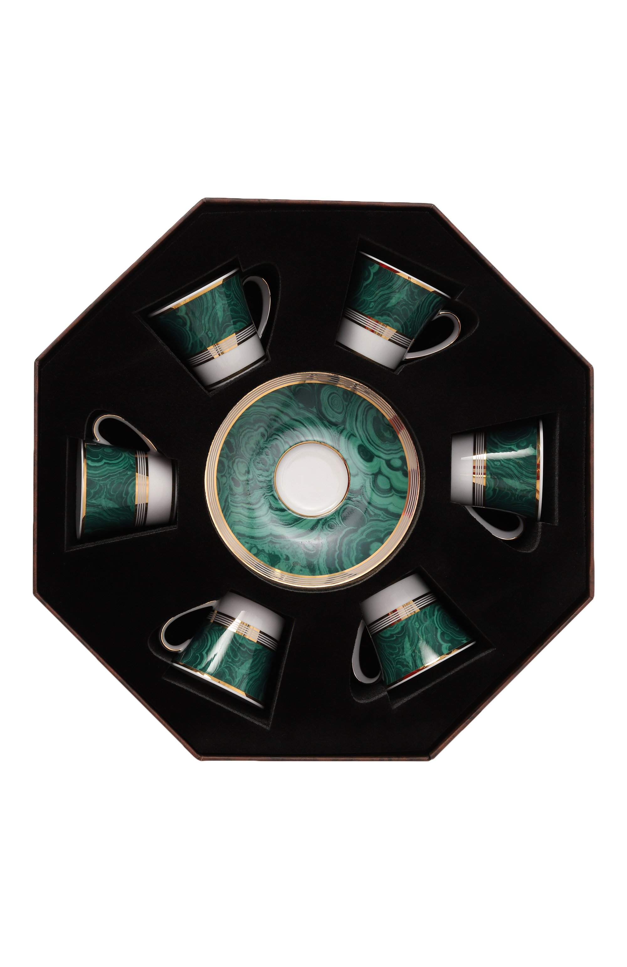 Набор из шести кофейных чашек с блюдцами malachite STEFANO RICCI, арт. 0TC002/MLCH02/6, фото 1