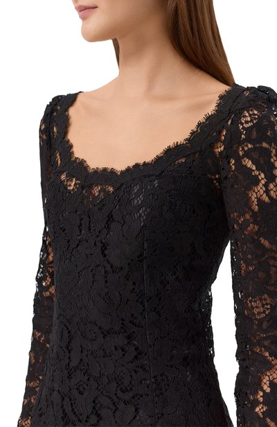 Платье из хлопка и вискозы DOLCE & GABBANA черного цвета по цене 377500 руб., арт. F632IT/HLM5E, фото 5 Платье из хлопка и вискозы DOLCE & GABBANA, арт. F632IT/HLM5E, фото 5