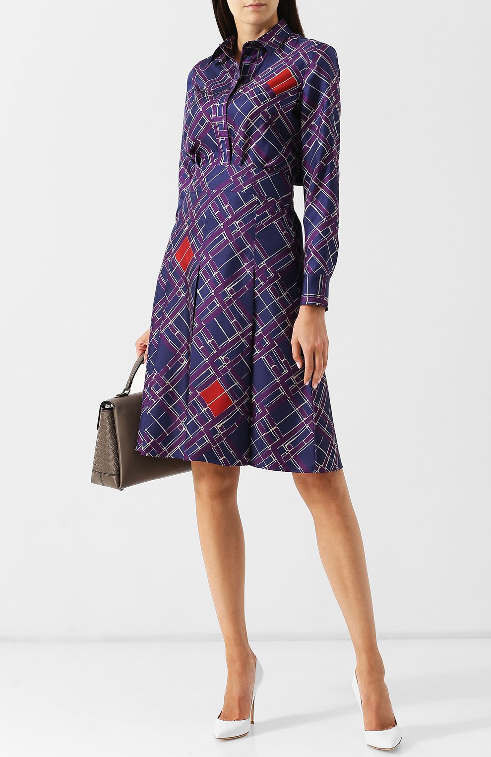 Шелковая блуза с принтом BOTTEGA VENETA, арт. 521927/VERH0, фото 2