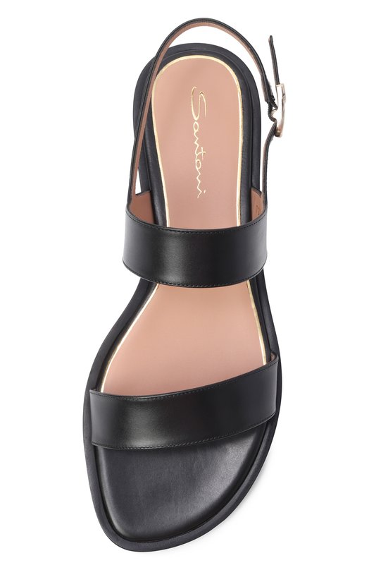 Кожаные сандалии Santoni WHWG72274HA1NEFD Чёрный  WHWG72274HA1NEFD Фото 6