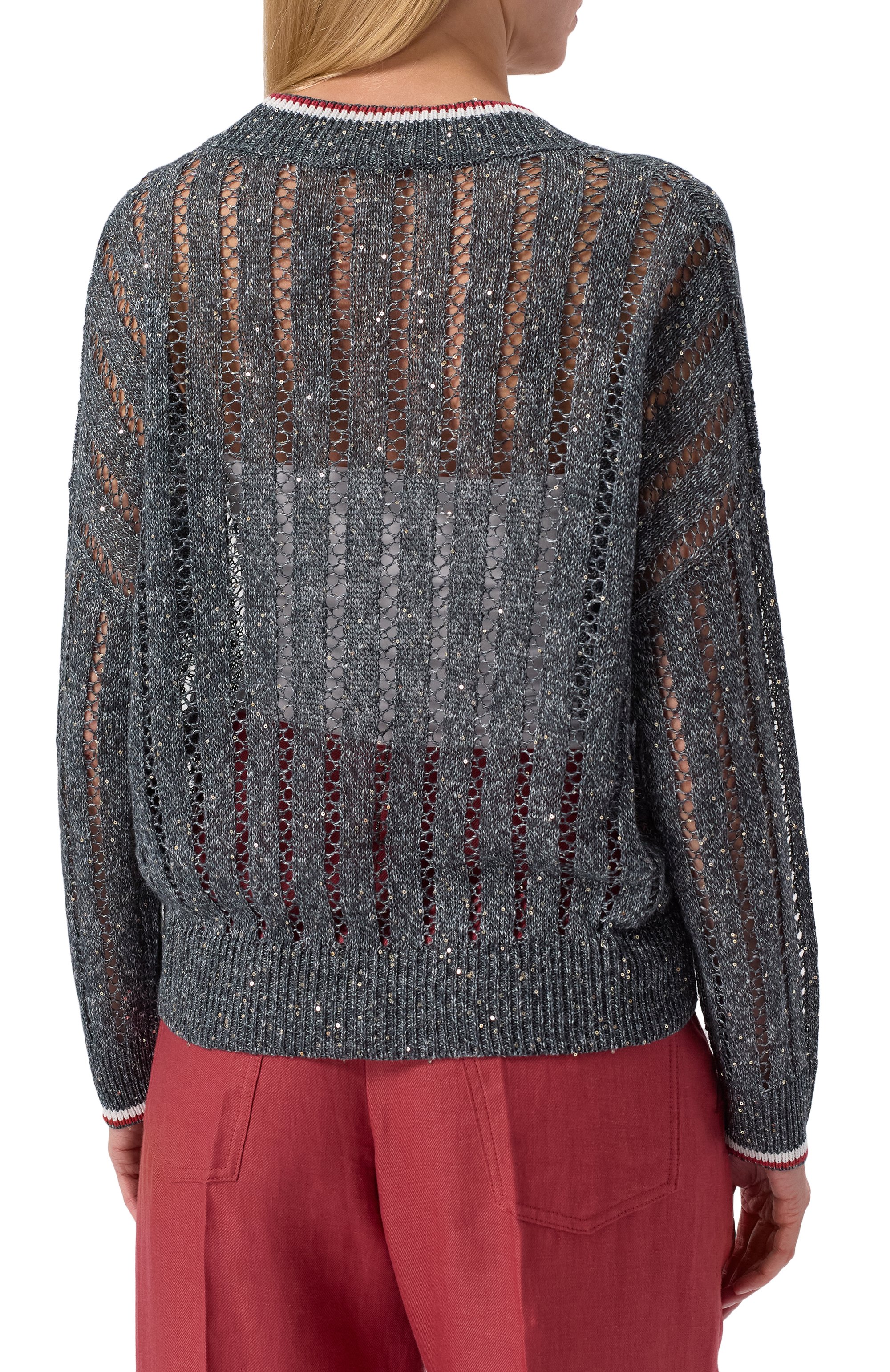 Льняной свитер BRUNELLO CUCINELLI, арт. MC0559402, фото 4