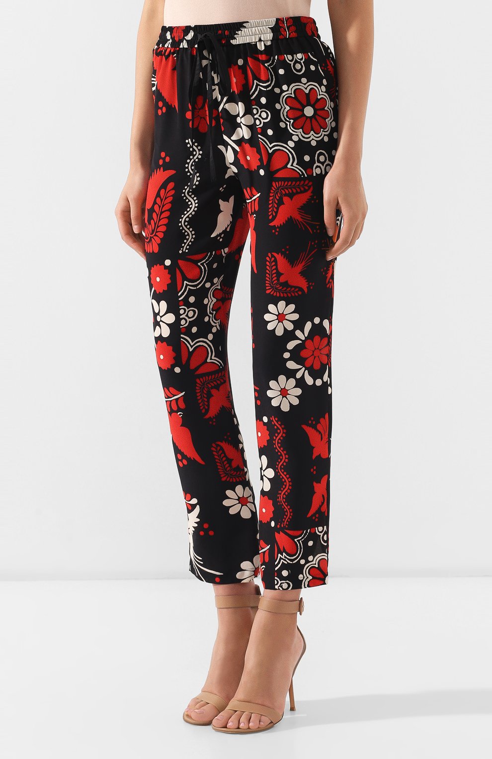 Шелковые брюки REDVALENTINO, арт. RR0RBB05/UWZ, фото 3