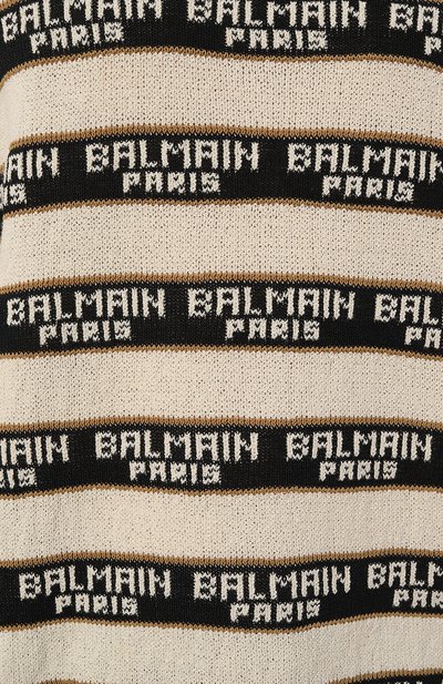 Джемпер из хлопка и шерсти BALMAIN кремового цвета по цене 121000 руб., арт. AH0KD000KE56, фото 5 Джемпер из хлопка и шерсти BALMAIN, арт. AH0KD000KE56, фото 5