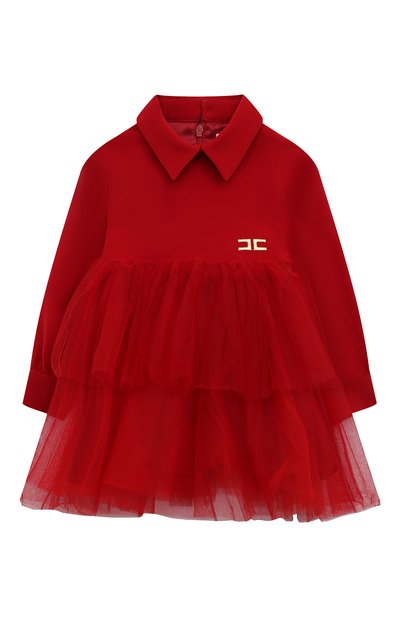 Платье ELISABETTA FRANCHI LA MIA BAMBINA красного цвета по цене 28450 руб., арт. EGAB1850/GA085, фото 1 Платье ELISABETTA FRANCHI LA MIA BAMBINA, арт. EGAB1850/GA085, фото 1