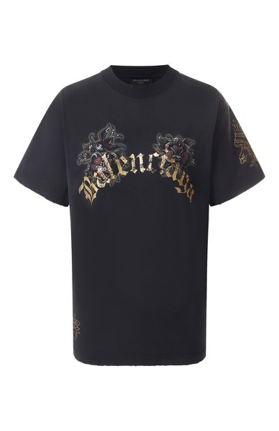 Женская хлопковая футболка BALENCIAGA, арт. 809122/TRVZ2